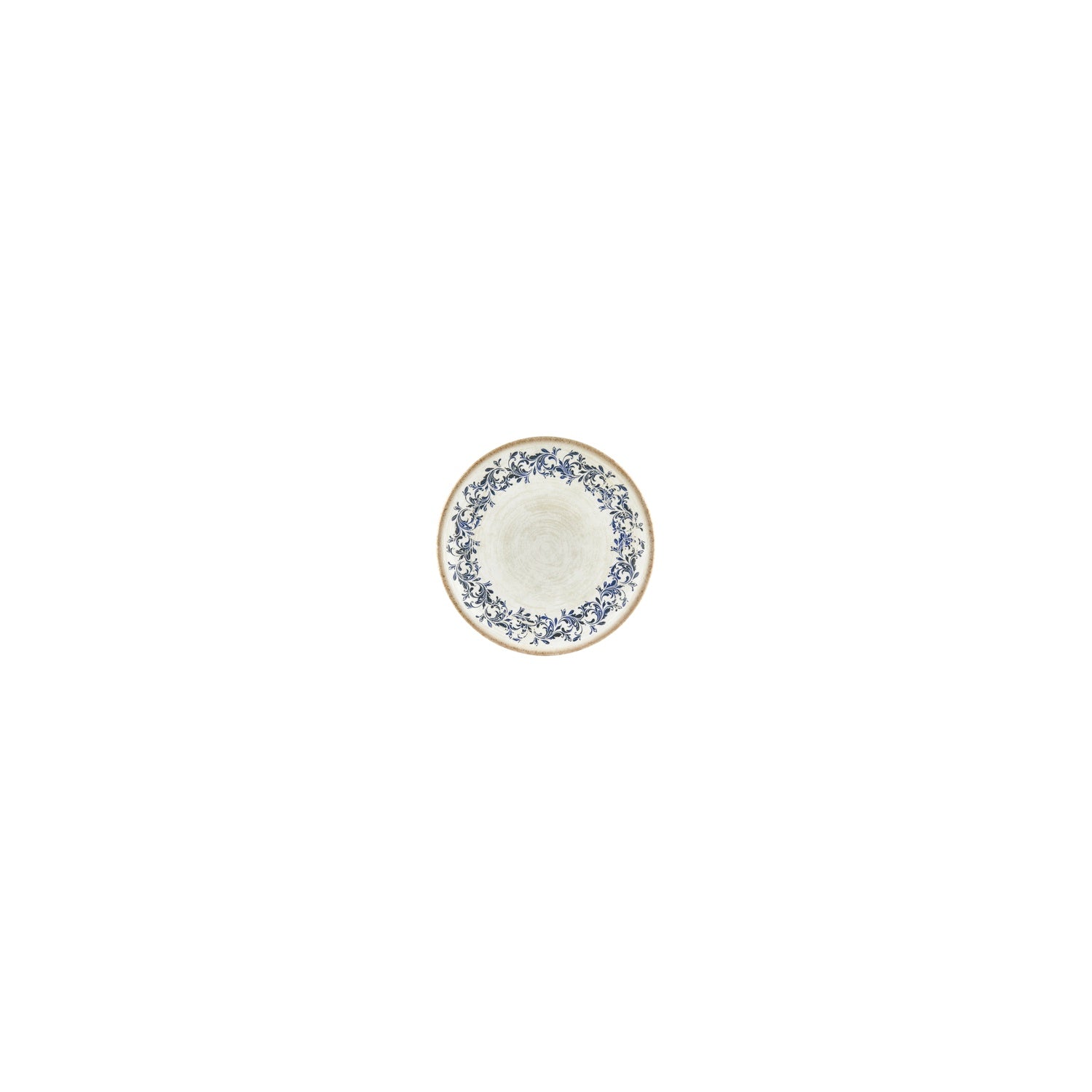 Kario dia.4.25" h:1" Round Blue Vitrified Deep Plate (Set of 4)