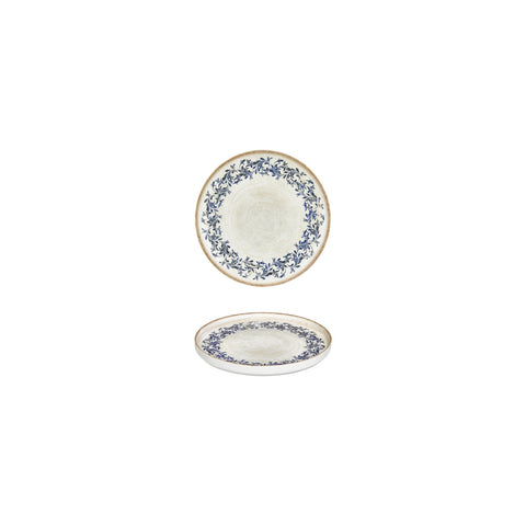 Kario dia.5.5" h:1" Round Blue Vitrified Deep Plate (Set of 4)