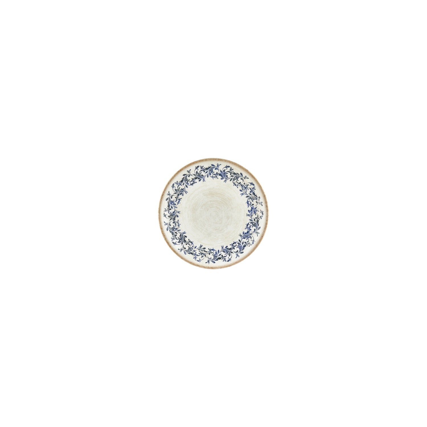 Kario dia.5.5" h:1" Round Blue Vitrified Deep Plate (Set of 4)