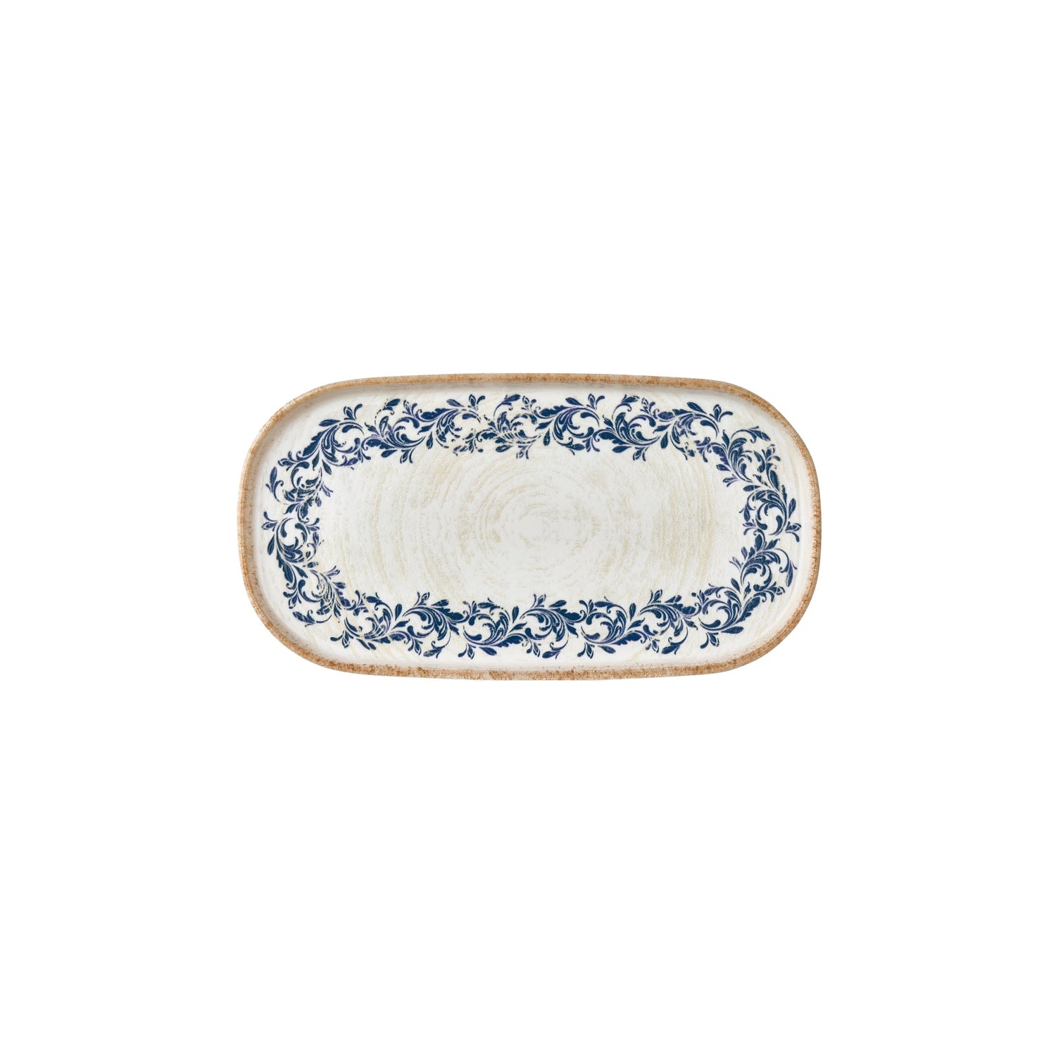 Kario 11.75" x 6.25" x h:0.75" Oval Blue Vitrified Platter (1 each)