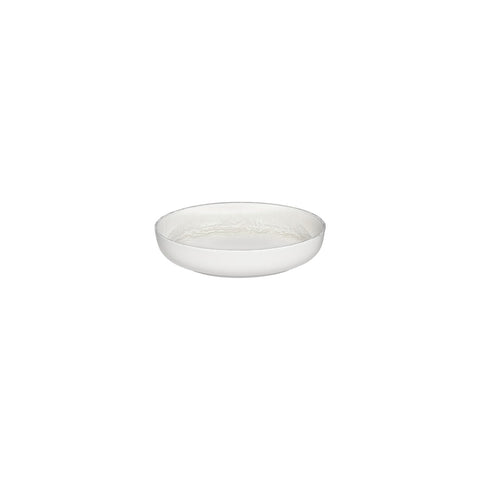 Luzz dia.7.5" h:1.5" 24 oz. Round Warm White Vitrified Deep Plate (Set of 6)