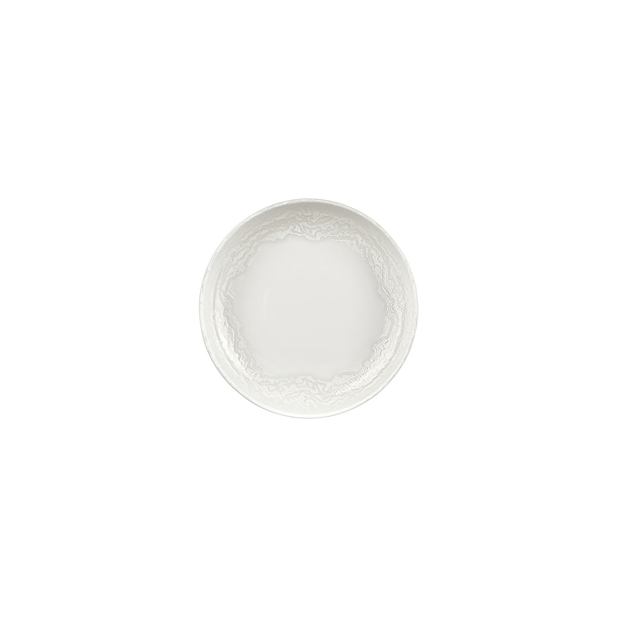 Luzz dia.7.5" h:1.5" 24 oz. Round Warm White Vitrified Deep Plate (Set of 6)