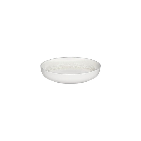 Luzz dia.9" h:2" 42 oz. Round Warm White Vitrified Deep Plate (Set of 6)