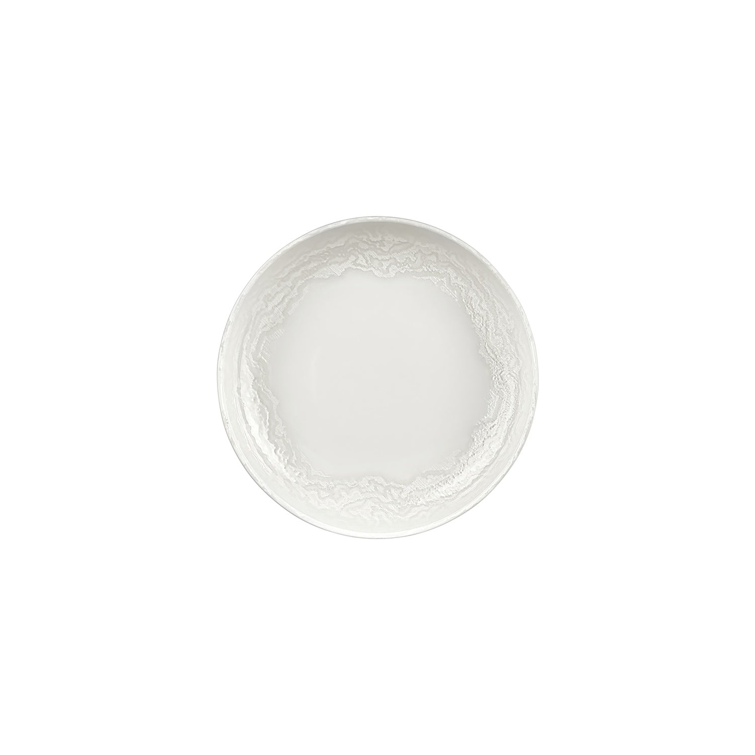 Luzz dia.9" h:2" 42 oz. Round Warm White Vitrified Deep Plate (Set of 6)