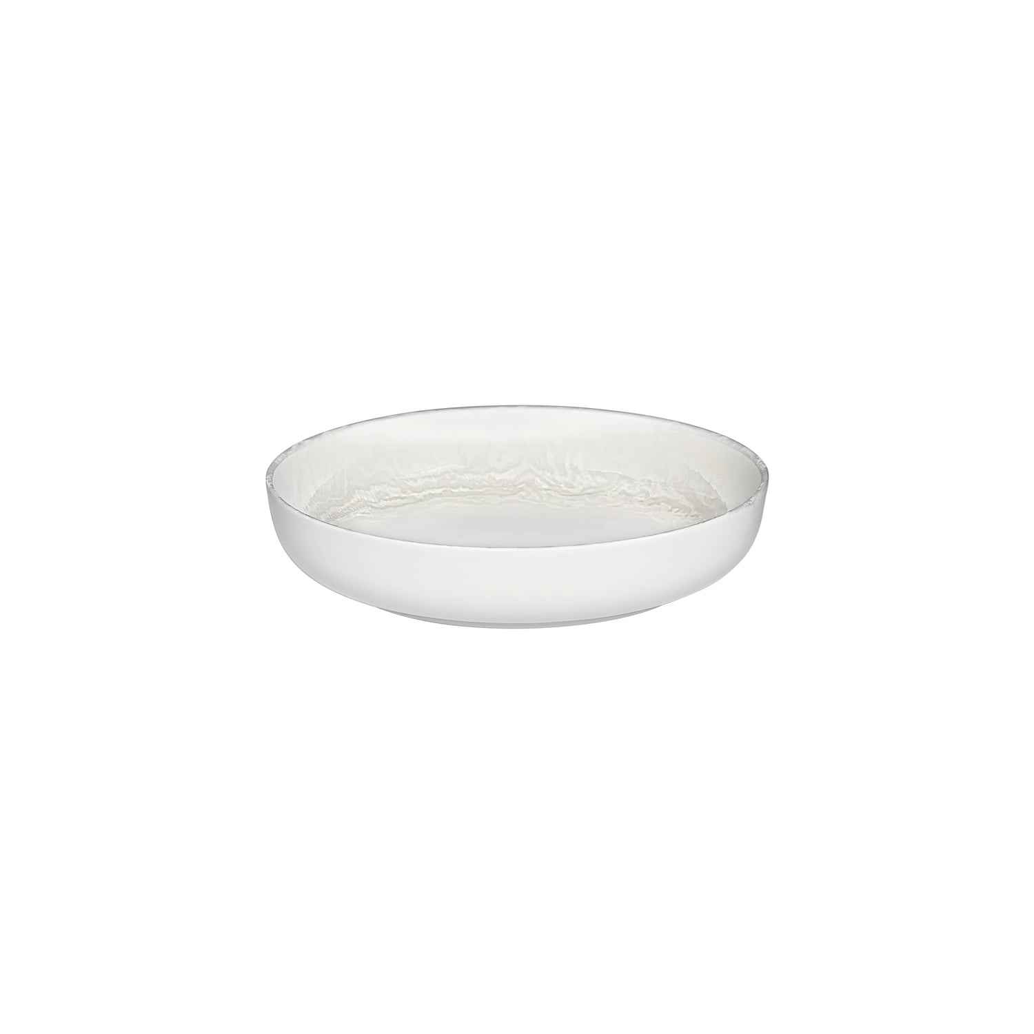 Luzz dia.10.25" h:2" 59 oz. Round Warm White Vitrified Deep Plate (Set of 6)