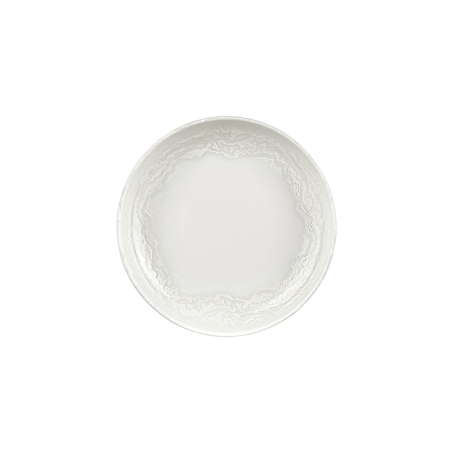 Luzz dia.10.25" h:2" 59 oz. Round Warm White Vitrified Deep Plate (Set of 6)