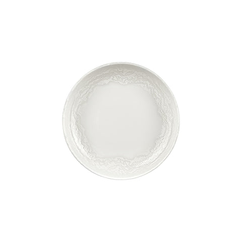 Luzz dia.10.25" h:2" 59 oz. Round Warm White Vitrified Deep Plate (Set of 6)