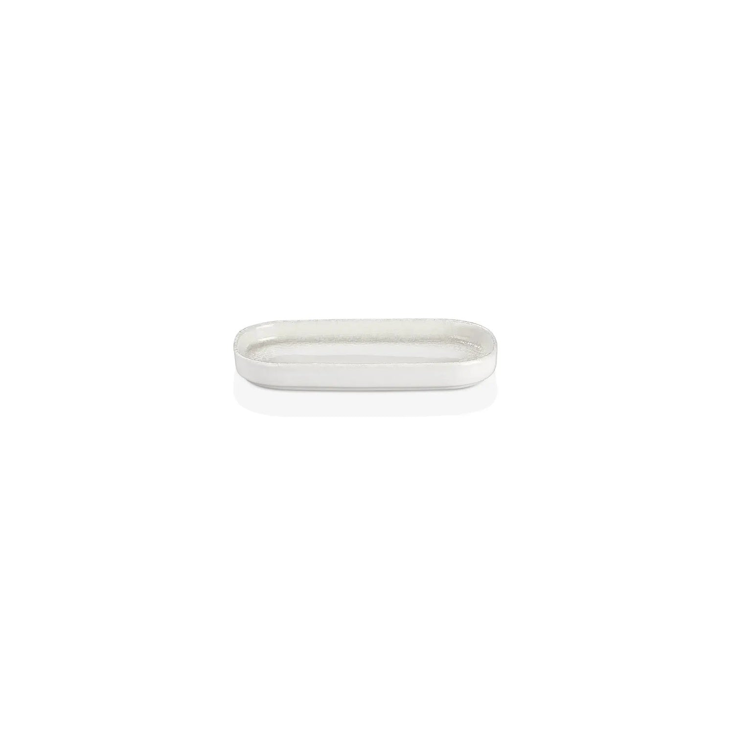 Luzz 7.75" x 3.75" x h:1" Oval Warm White Vitrified Platter (1 each)