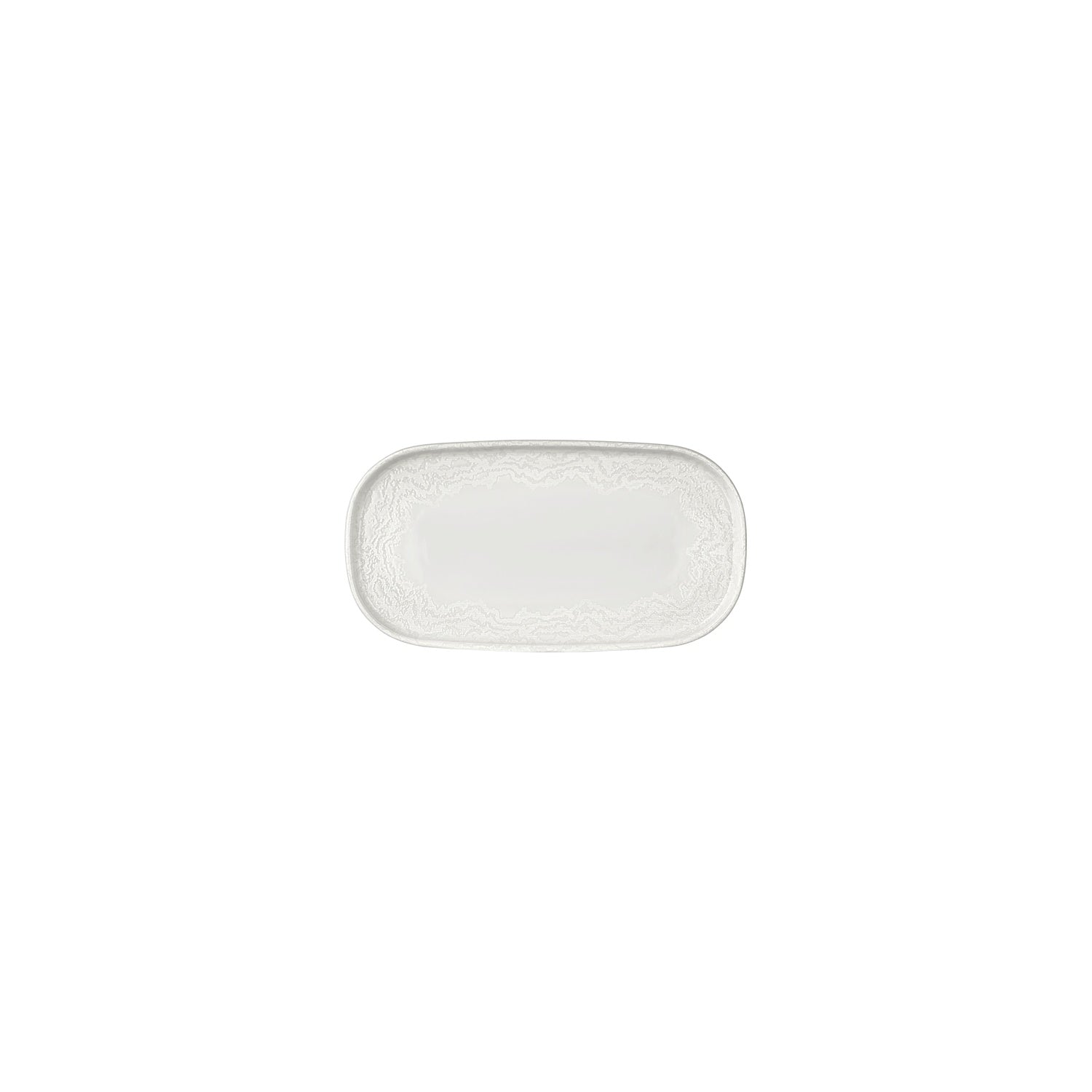 Luzz 7.75" x 3.75" x h:1" Oval Warm White Vitrified Platter (1 each)