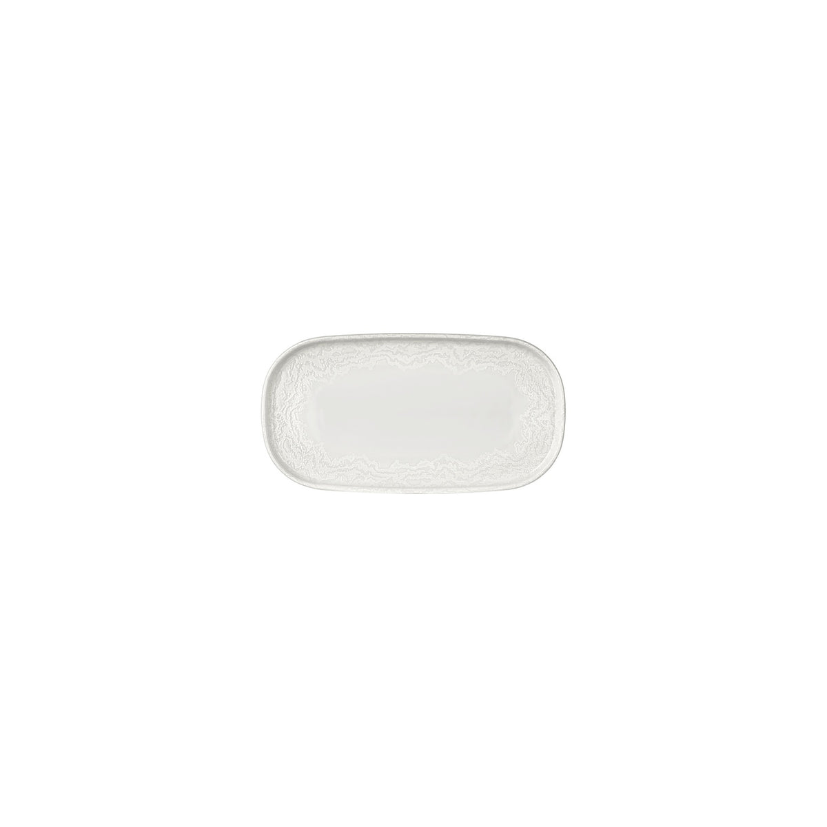 Luzz 7.75" x 3.75" x h:1" Oval Warm White Vitrified Platter (1 each)