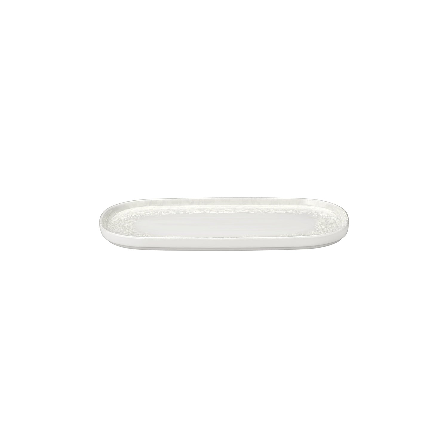 Luzz 11.75" x 6.25" x h:0.75" Oval Warm White Vitrified Platter (1 each)