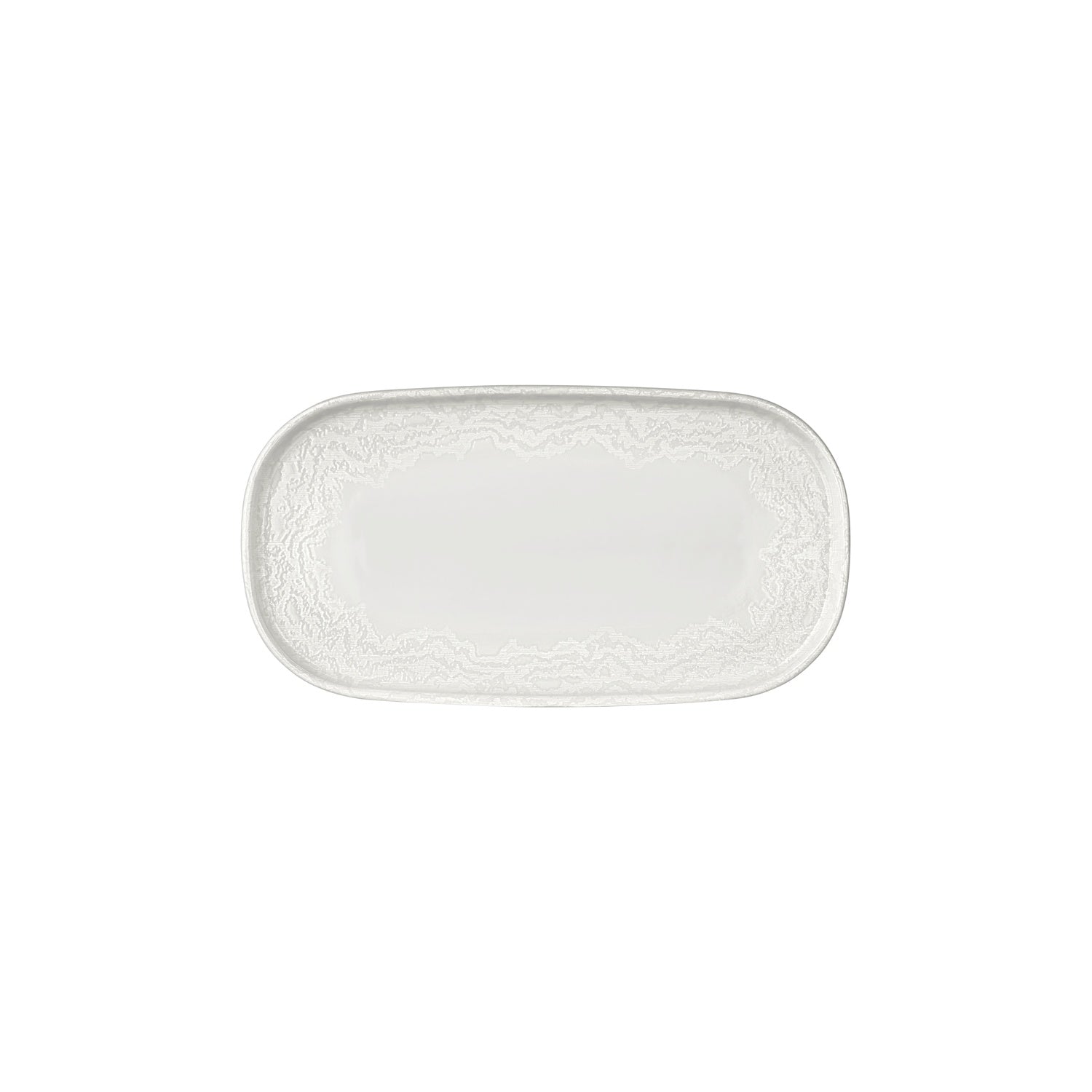 Luzz 11.75" x 6.25" x h:0.75" Oval Warm White Vitrified Platter (1 each)