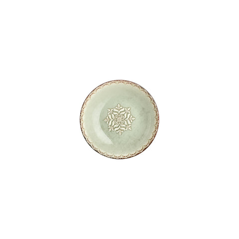 Rome dia.6" h:1.25" 7 oz. Round Green Vitrified Deep Plate (Set of 4)