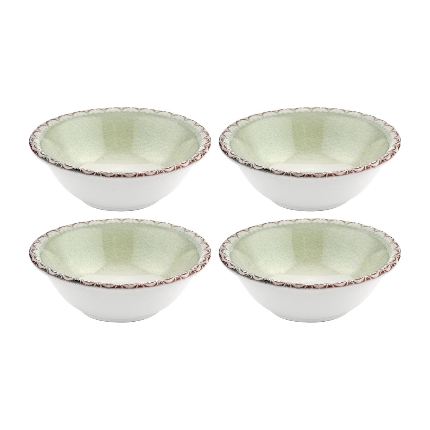Rome dia.6" h:2" 12 oz. Round Green Vitrified Bowl (Set of 4)