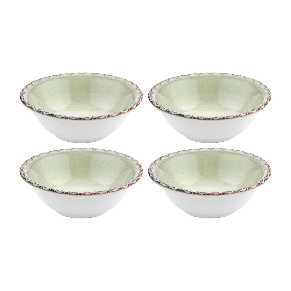 Rome dia.6" h:2" 12 oz. Round Green Vitrified Bowl (Set of 4)
