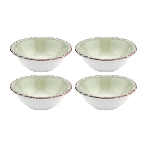 Rome dia.6" h:2" 12 oz. Round Green Vitrified Bowl (Set of 4)