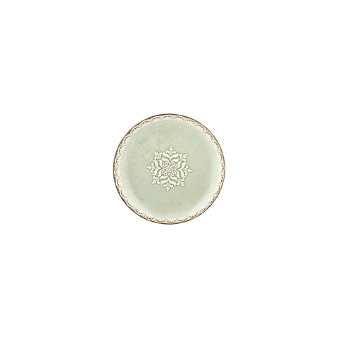 Rome dia.6.75" Round Green Vitrified Plate (Set of 4)