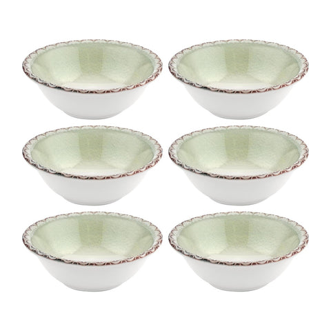 Rome dia.7.75" h:2.75" 30 oz. Round Green Vitrified Bowl (Set of 6)