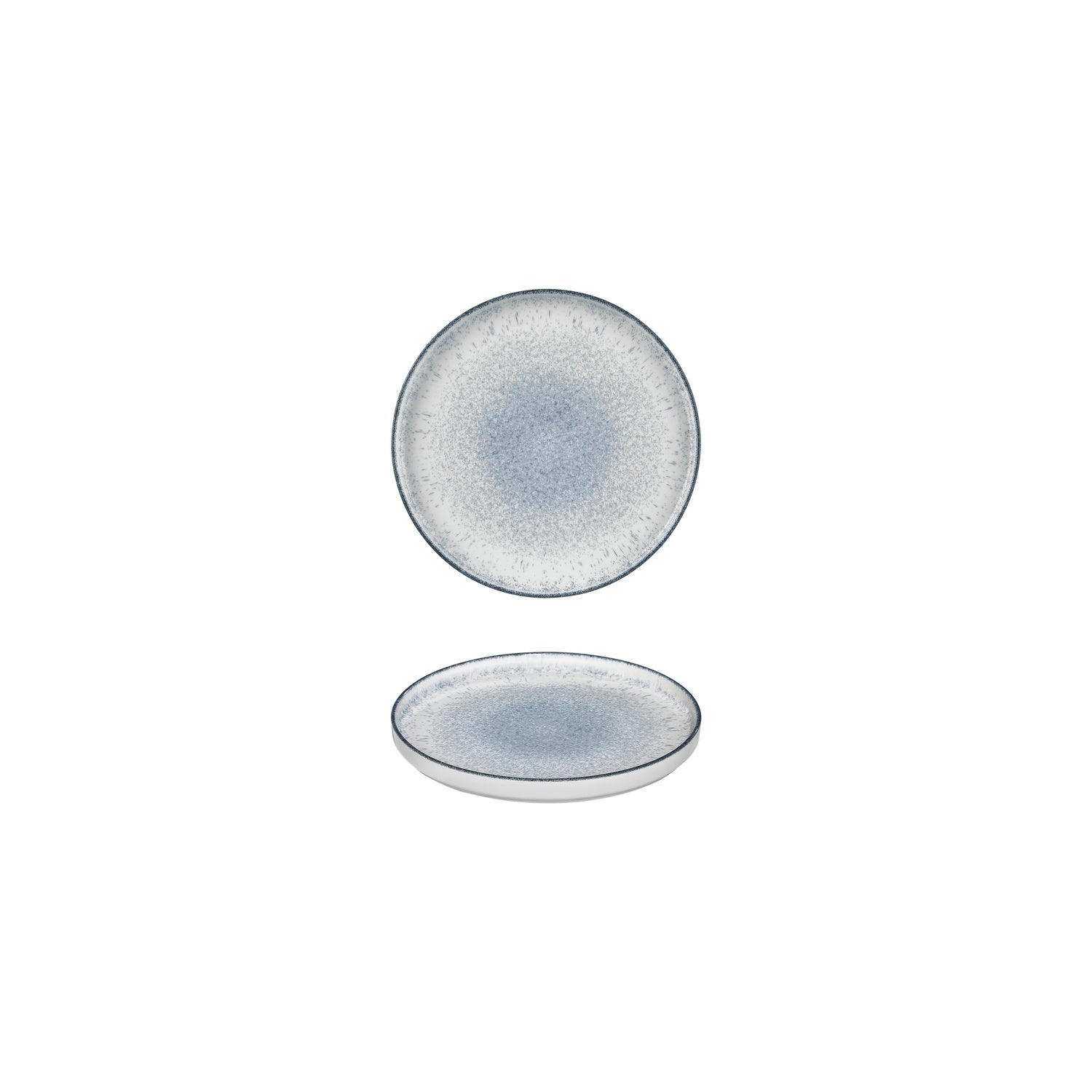 Occhio dia.3.5" h:1" Round Blue Vitrified Deep Plate (Set of 4)