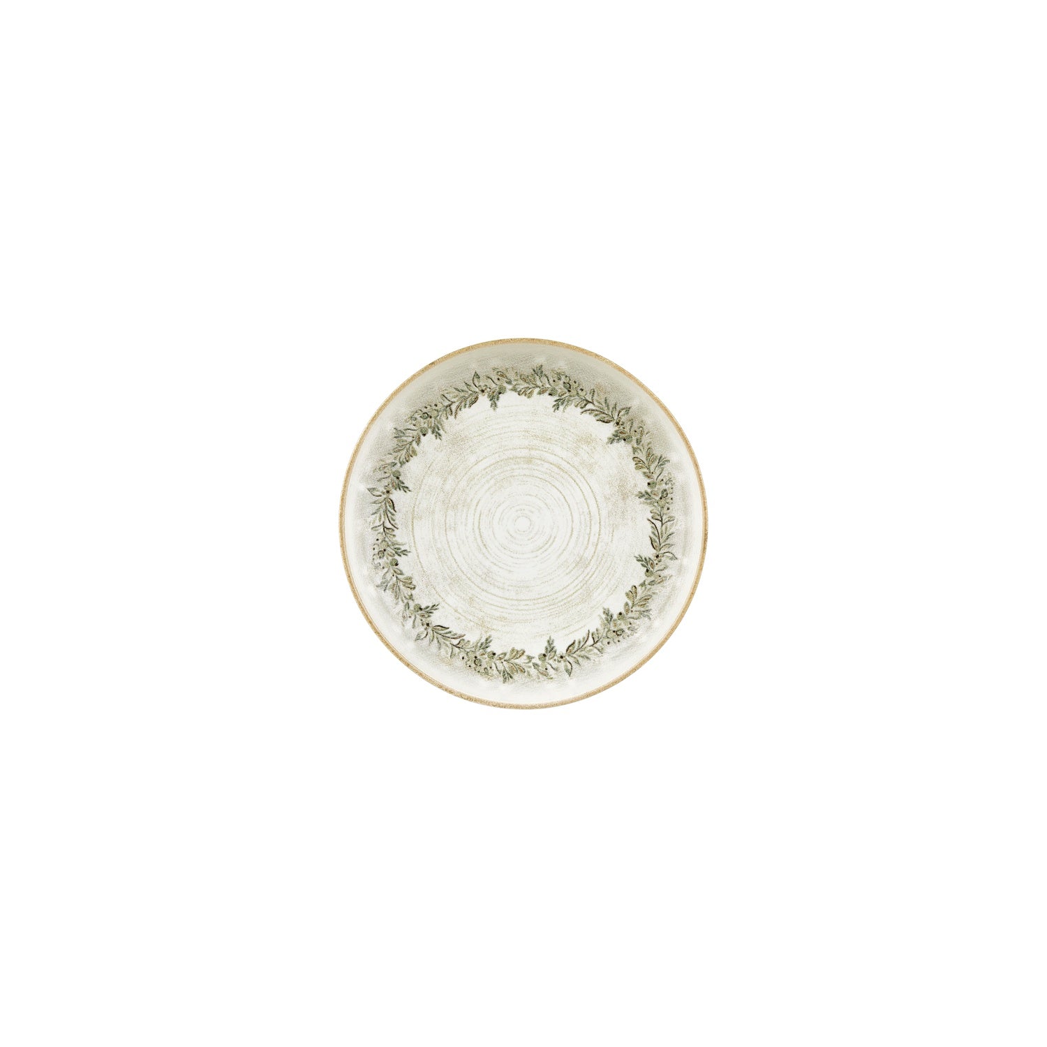 Oliva dia.7.5" h:1.5" 24 oz. Round Green Vitrified Deep Plate (Set of 6)