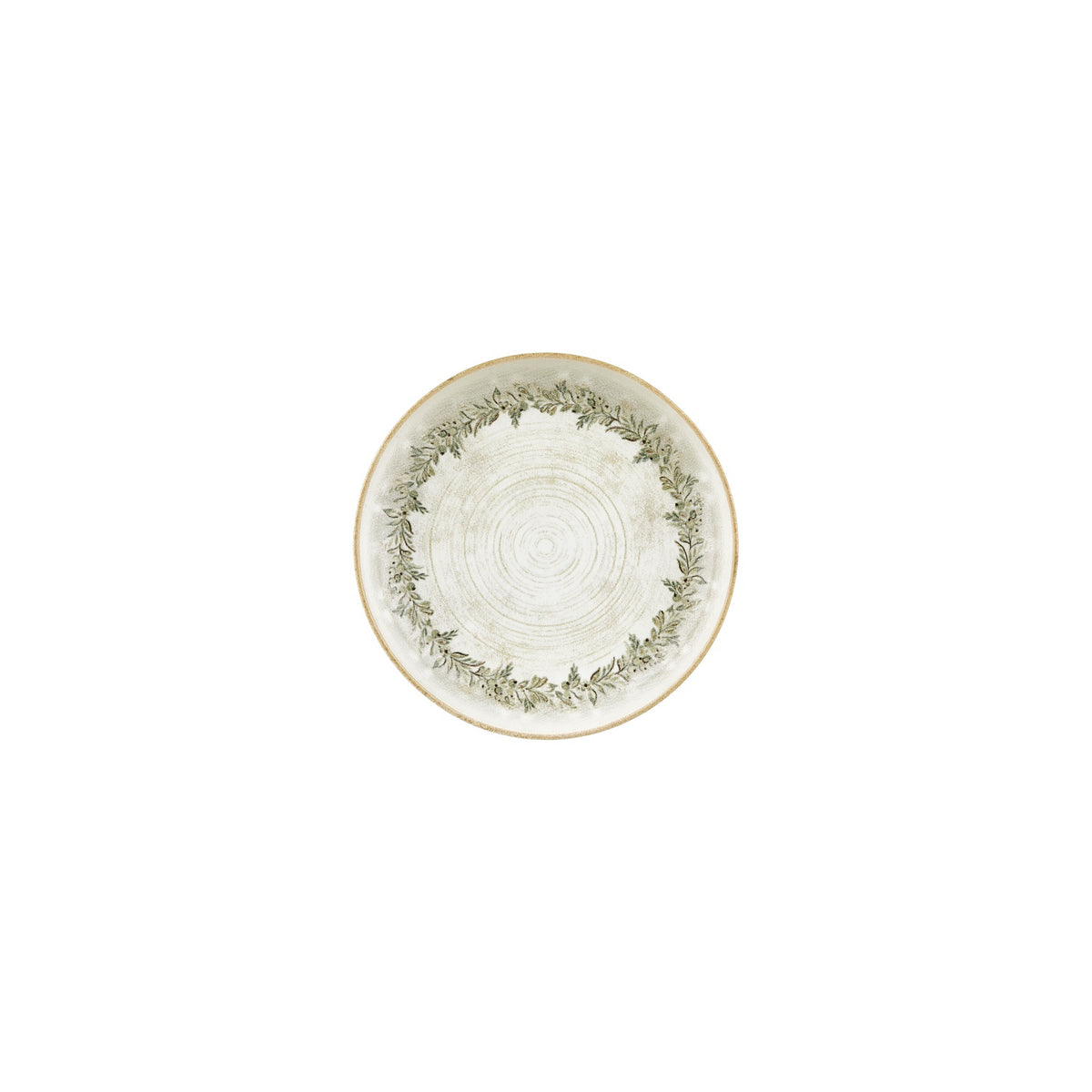 Oliva dia.7.5" h:1.5" 24 oz. Round Green Vitrified Deep Plate (Set of 6)