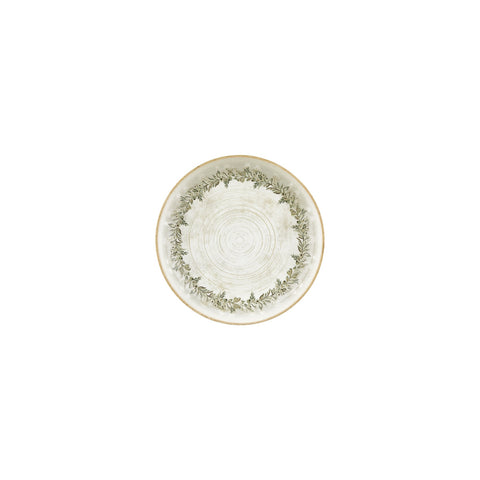Oliva dia.7.5" h:1.5" 24 oz. Round Green Vitrified Deep Plate (Set of 6)