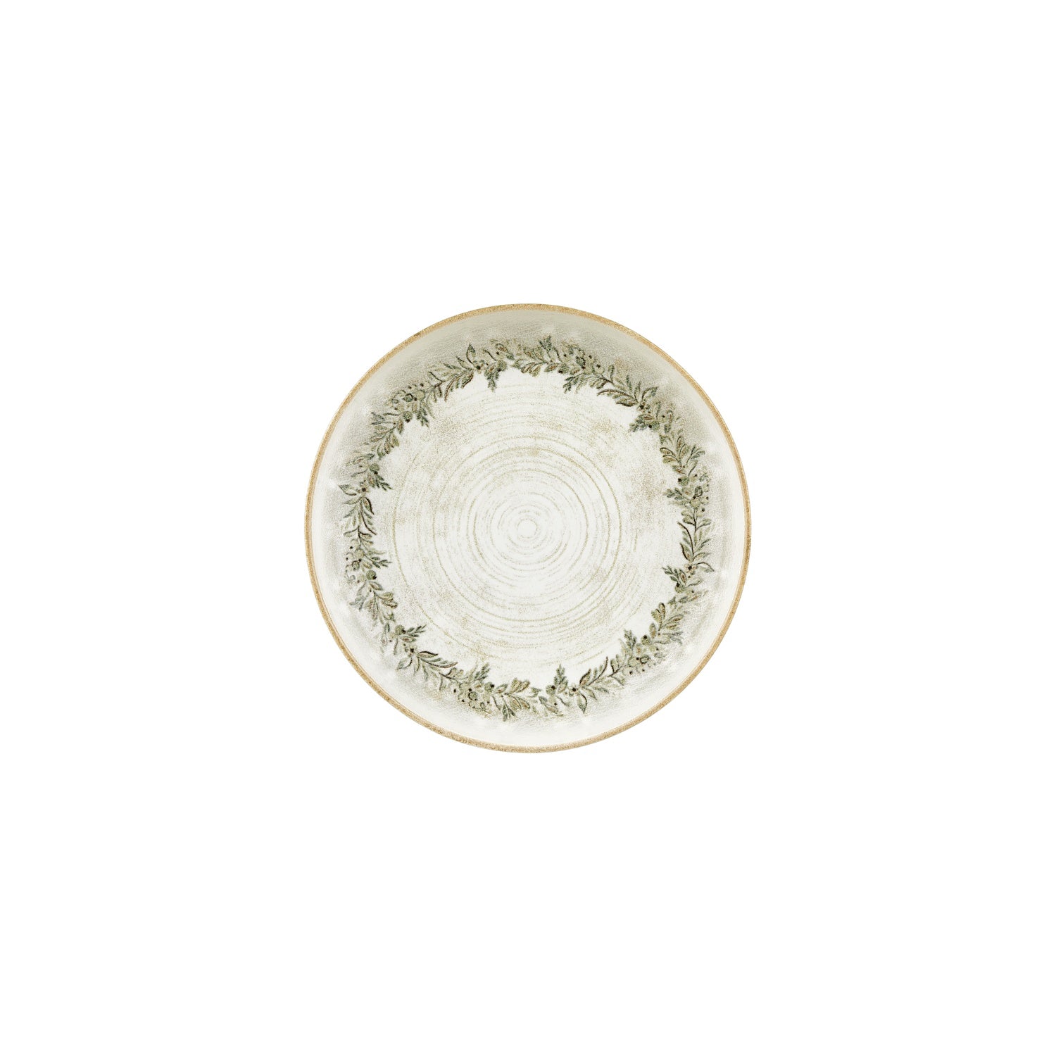 Oliva dia.9" h:2" 42 oz. Round Green Vitrified Deep Plate (Set of 6)