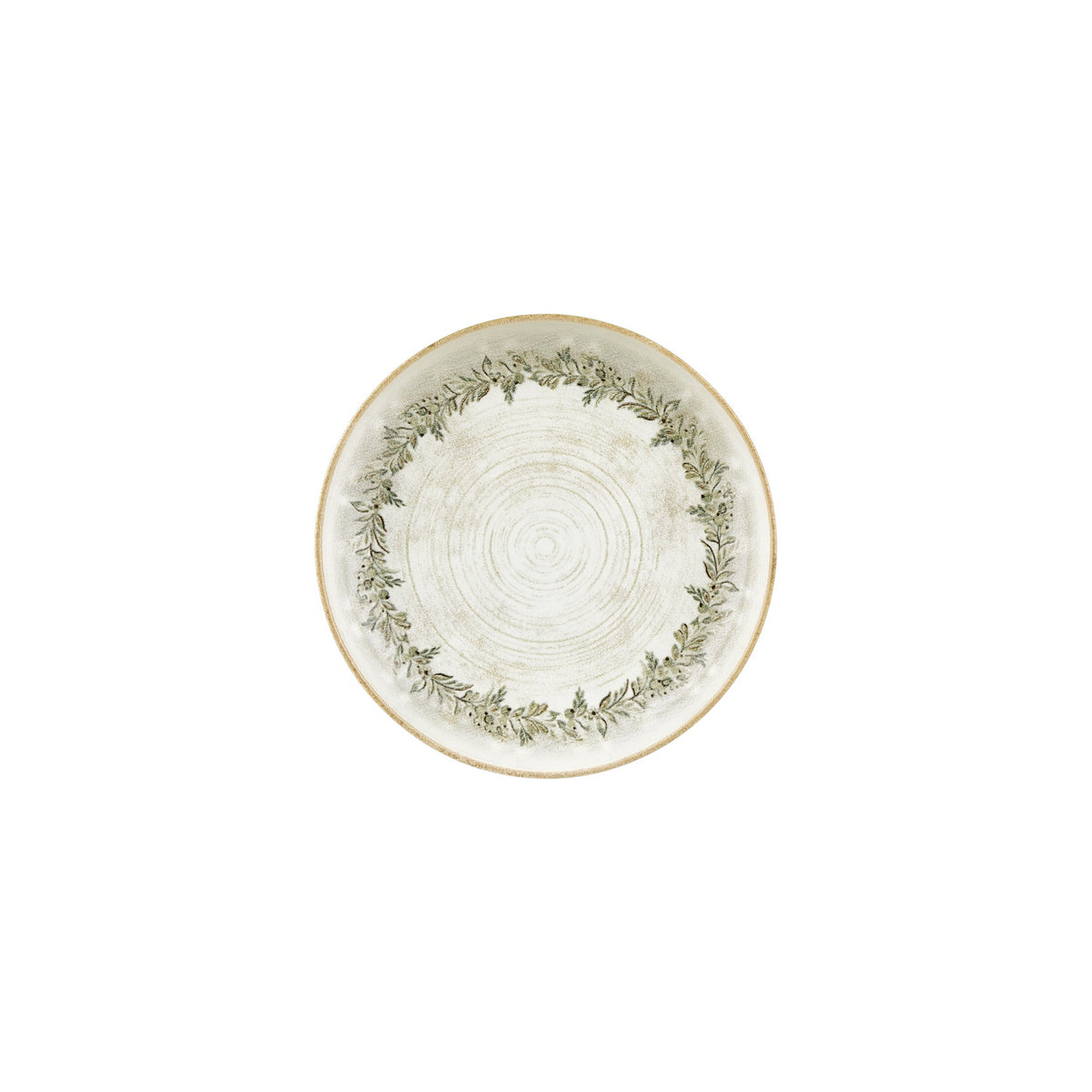 Oliva dia.9" h:2" 42 oz. Round Green Vitrified Deep Plate (Set of 6)