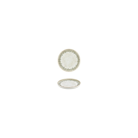 Oliva dia.3.5" h:1" Round Green Vitrified Deep Plate (Set of 4)