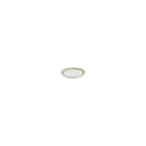 Oliva dia.3.5" h:1" Round Green Vitrified Deep Plate (Set of 4)