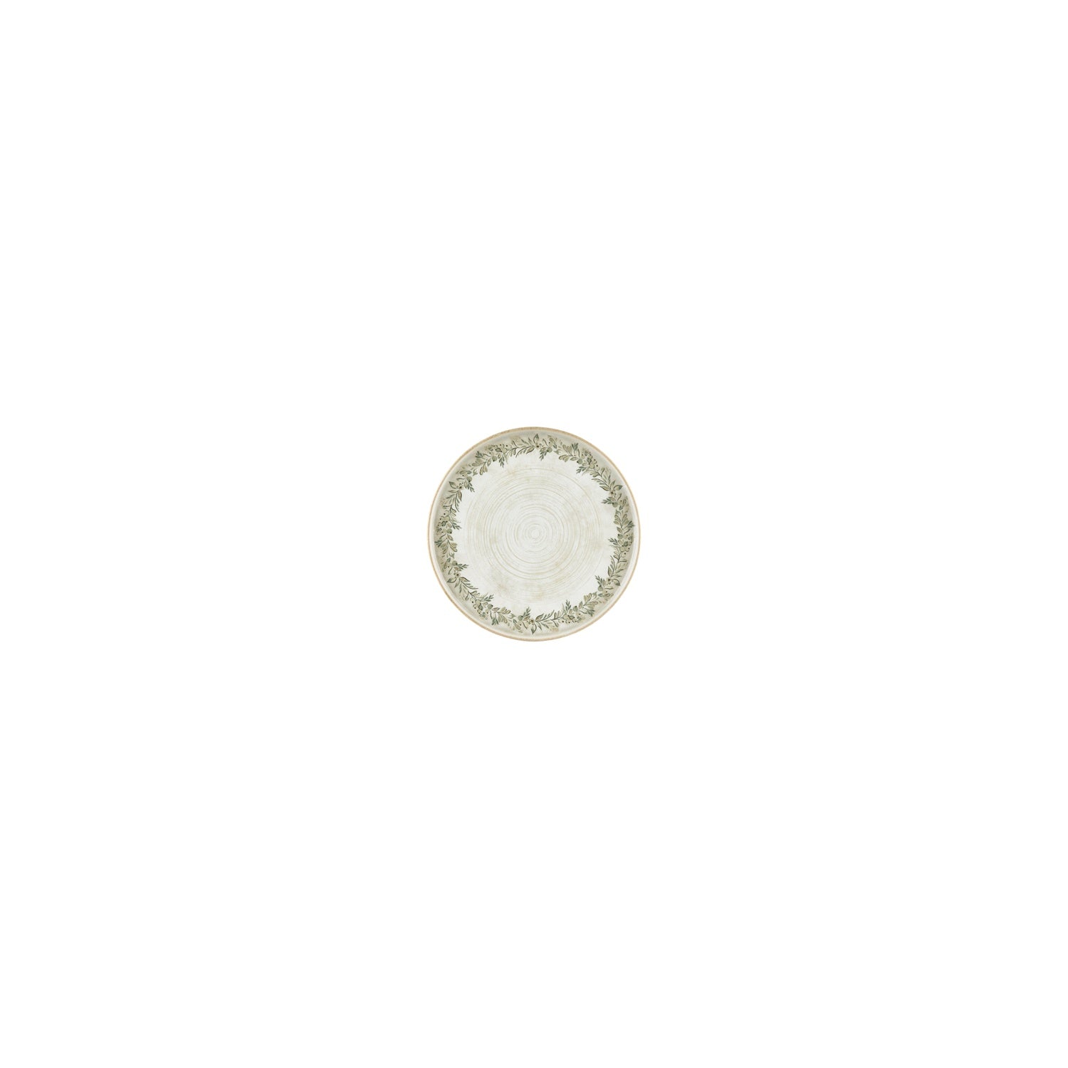 Oliva dia.4.25" h:1" Round Green Vitrified Deep Plate (Set of 4)