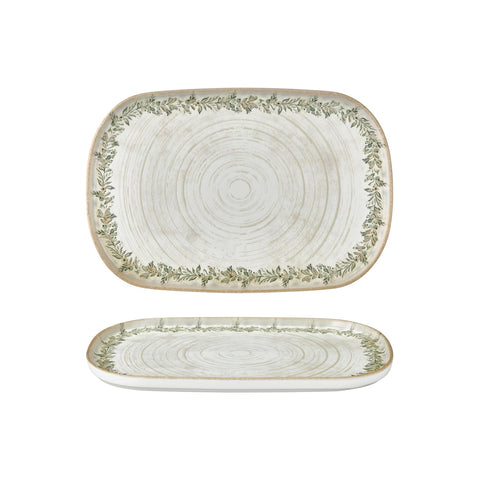 Oliva 13.5" x 9" x h:0.75" Oval Green Vitrified Platter (1 each)