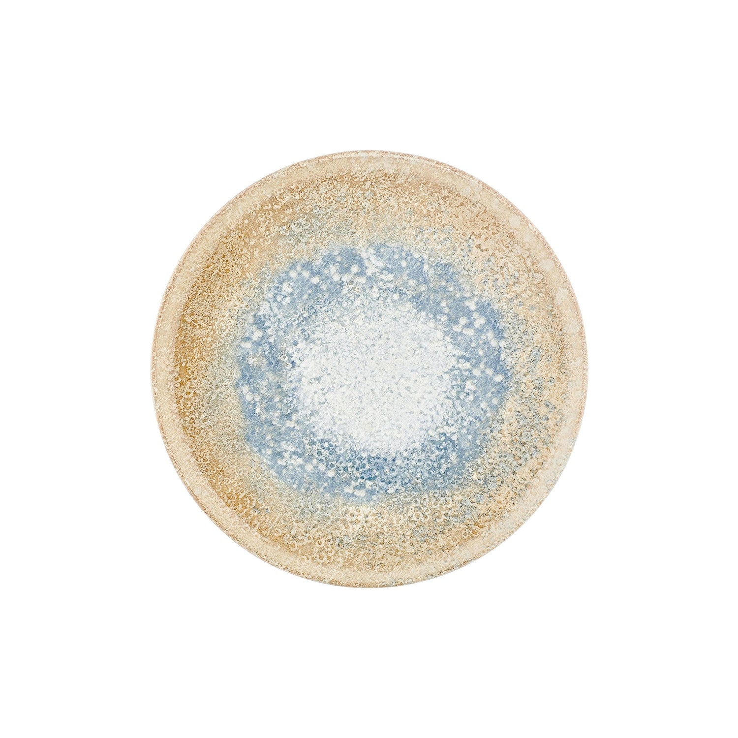 Smooth Reaction dia.12.5" x 12.5" Round Yellow Vitrified Pizza Plate (Set of 6)