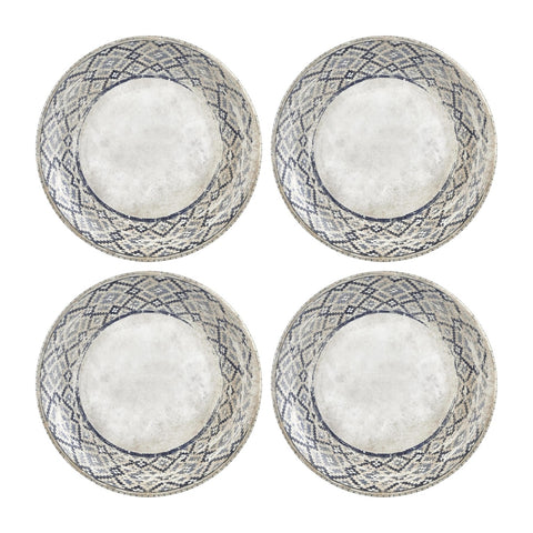 Zafira dia.8.25" Round Beige Vitrified Plate (Set of 4)