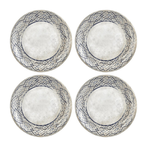 Zafira dia.9.75" Round Beige Vitrified Plate (Set of 4)