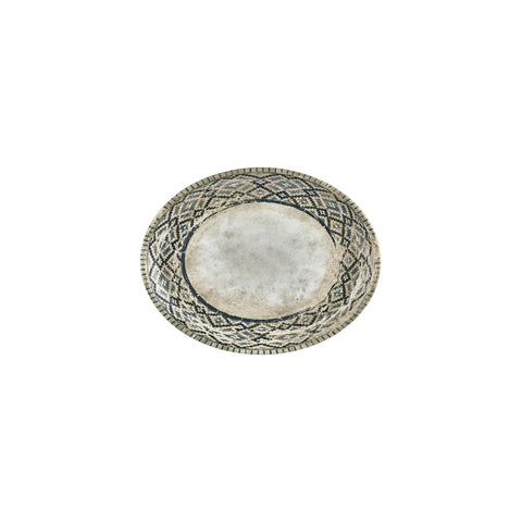 Zafira 9.75" x 7.5" x h:1" Oval Beige Vitrified Platter (Set of 4)
