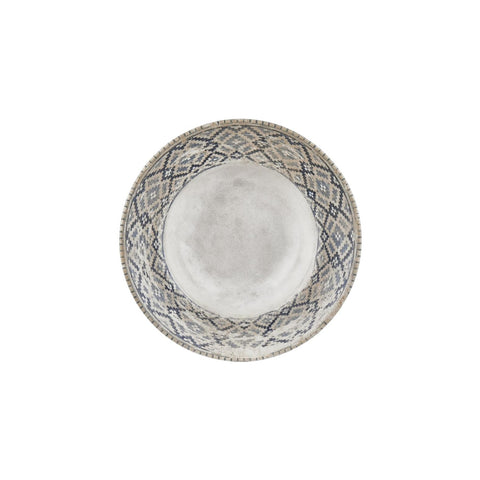 Zafira dia.10.75" h:2.5" 17 oz. Round Beige Vitrified Deep Plate (Set of 6)
