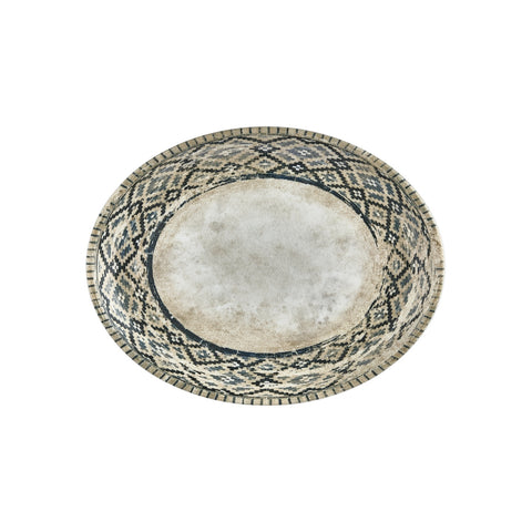 Zafira 14.25" x 11" x h:1.25" Oval Beige Vitrified Platter (1 each)