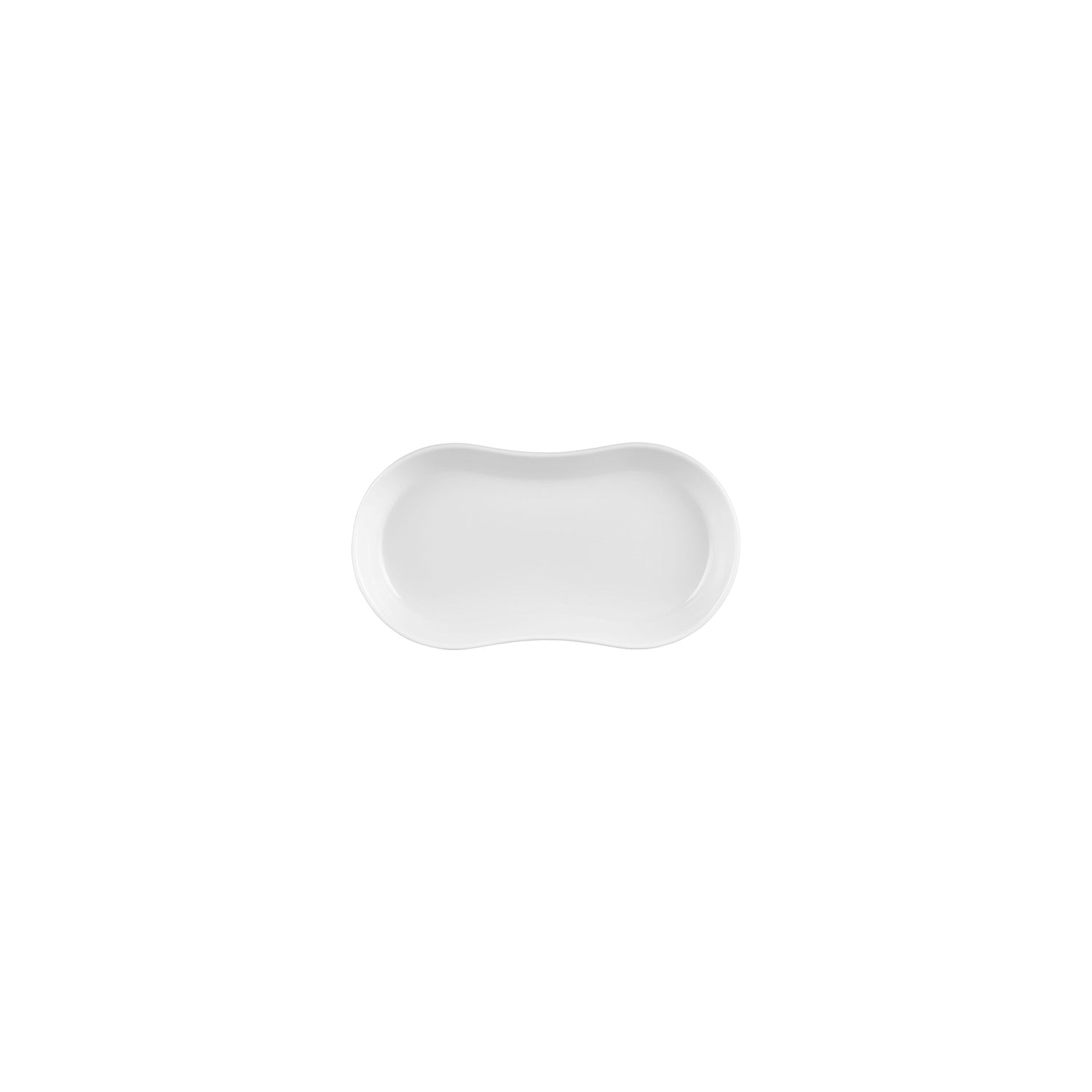 Smooth White 7.5" x 4.25" x h:1" Oval Warm White Vitrified Platter (1 each)