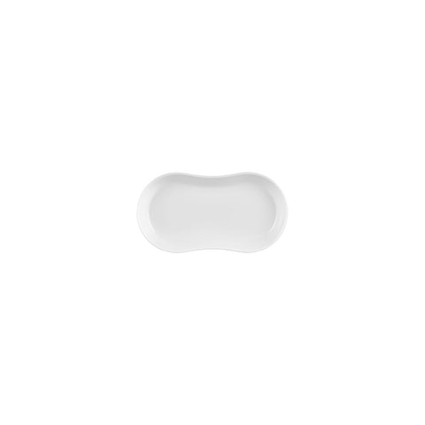 Smooth White 7.5" x 4.25" x h:1" Oval Warm White Vitrified Platter (1 each)