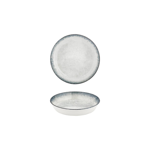 Smooth Ambience Blue dia.4" h:1" 3 oz. Round Blue Vitrified Deep Plate (Set of 4)