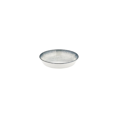 Smooth Ambience Blue dia.4" h:1" 3 oz. Round Blue Vitrified Deep Plate (Set of 4)