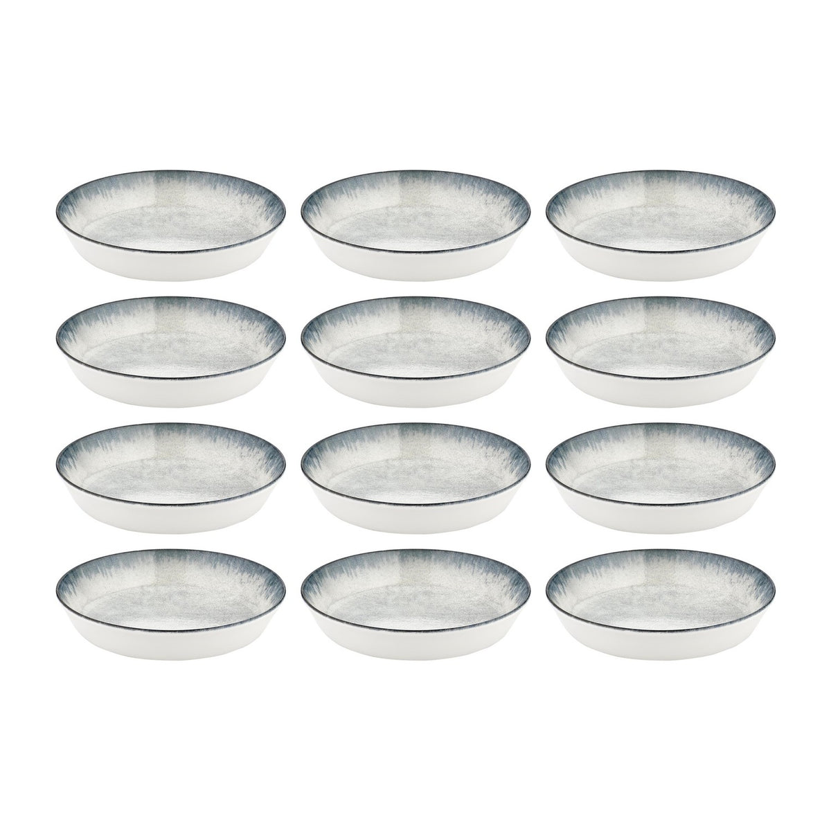 Smooth Ambience Blue dia.5.75" h:1.25" 9 oz. Round Blue Vitrified Deep Plate (Set of 12)