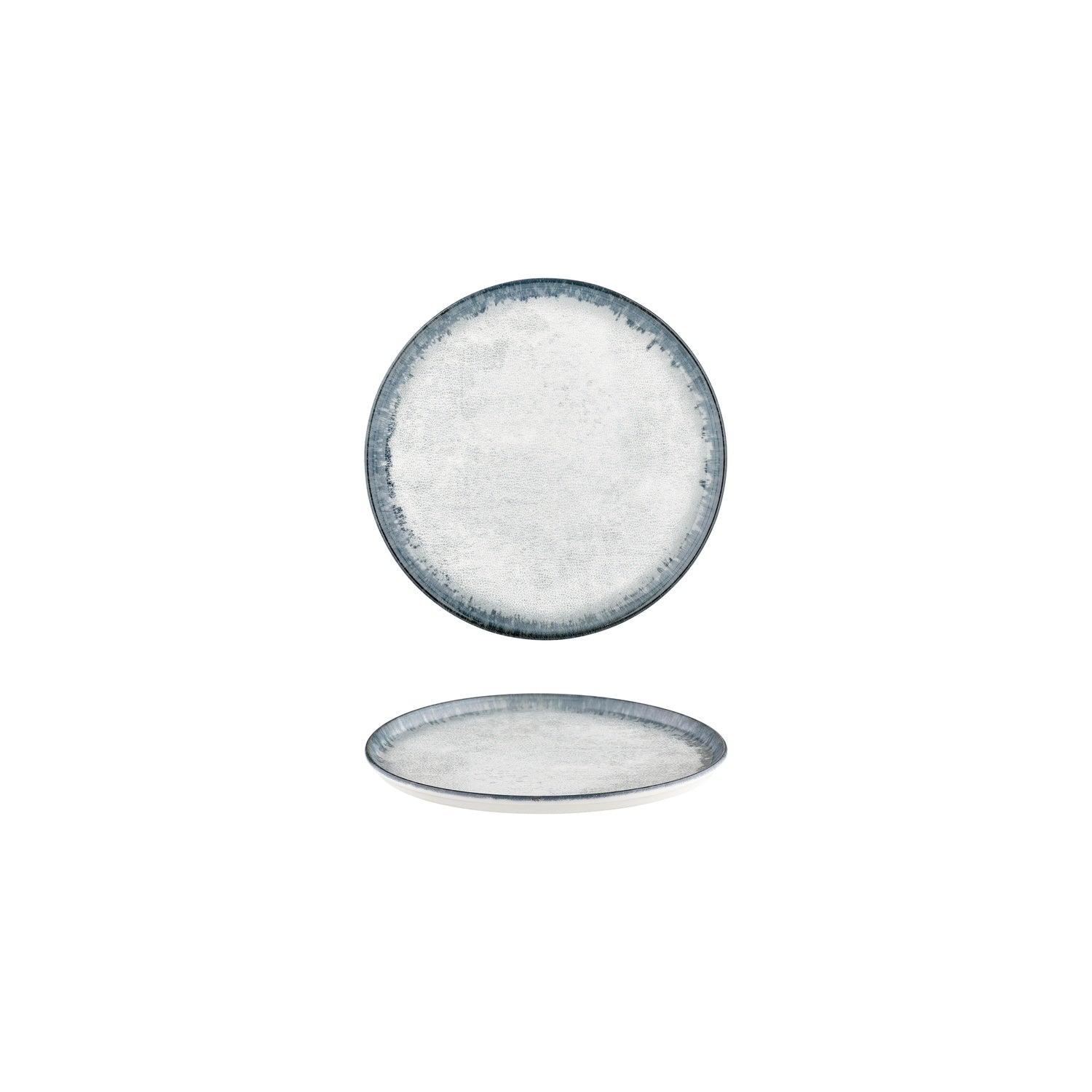 Smooth Ambience Blue dia.6.25" Round Blue Vitrified Plate (Set of 6)