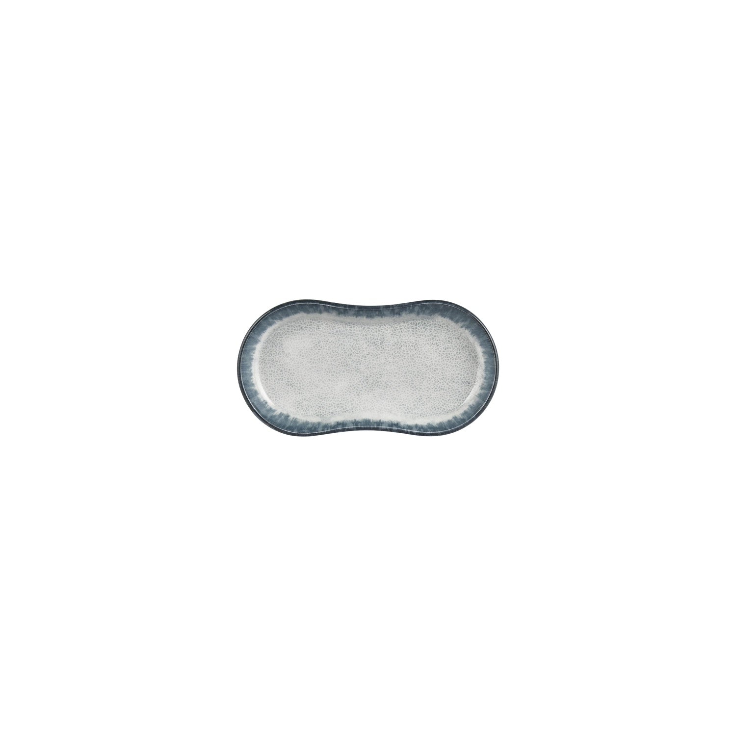 Smooth Ambience Blue 7.5" x 4.25" x h:1" Oval Blue Vitrified Platter (1 each)