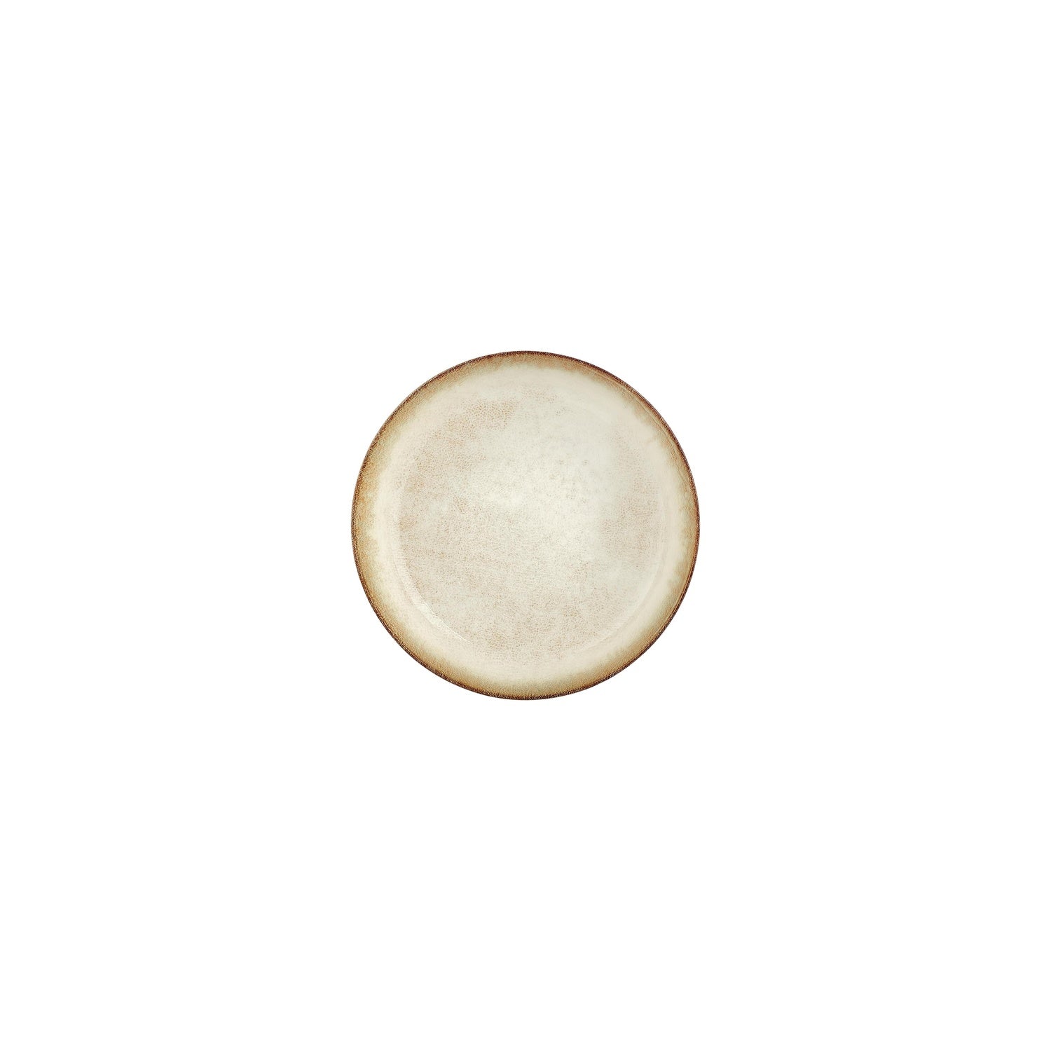 Smooth Ambience Yellow dia.4" h:1" 3 oz. Round Beige Vitrified Deep Plate (Set of 4)