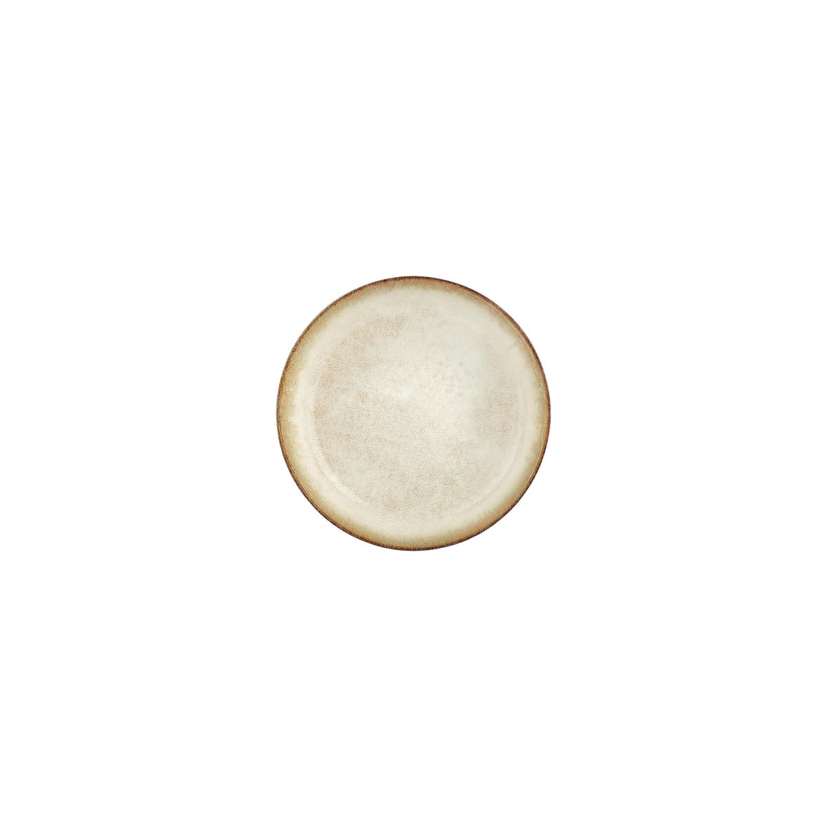 Smooth Ambience Yellow dia.5" h:1.25" 7 oz. Round Beige Vitrified Deep Plate (Set of 4)