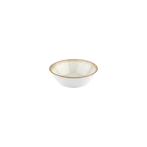 Smooth Ambience Yellow dia.5.5" h:2" 12 oz. Round Beige Vitrified Bowl (Set of 4)