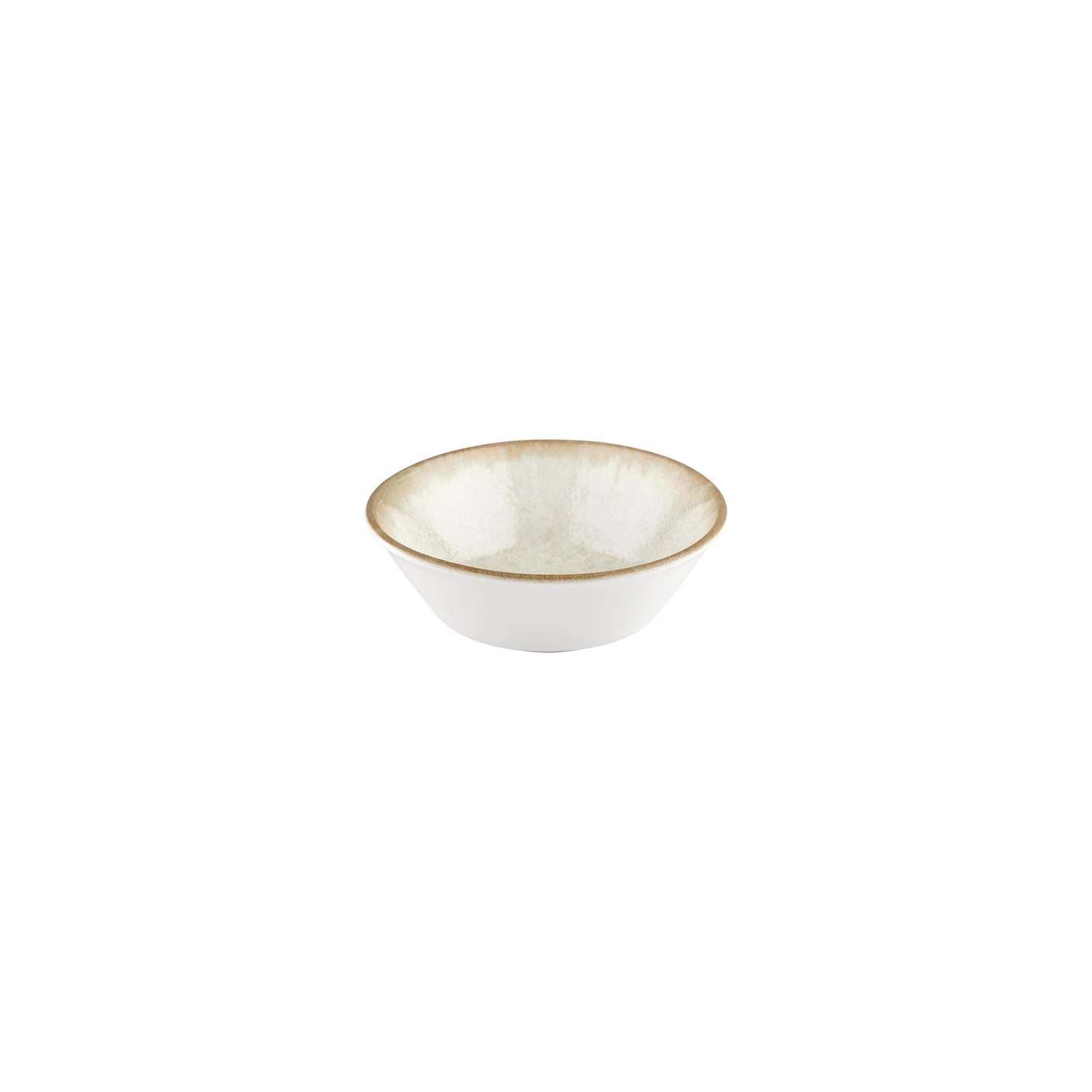 Smooth Ambience Yellow dia.5.5" h:2" 12 oz. Round Beige Vitrified Bowl (Set of 4)