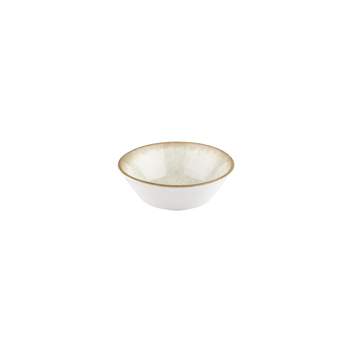 Smooth Ambience Yellow dia.5.5" h:2" 12 oz. Round Beige Vitrified Bowl (Set of 4)